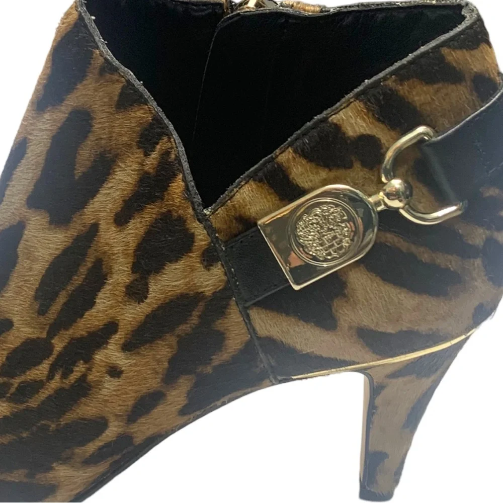 Vince Camuto New Vesela 3 cheetah  leopard‎ print ankle booties sz6 NEW